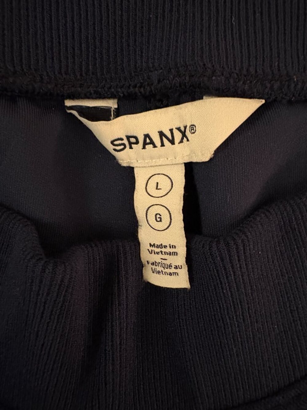 Spanx AirEssentials Front Stripe Wide Leg Pant Navy Women's Large Athleisure - Picture 9 of 10